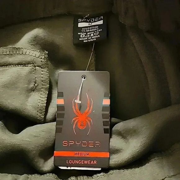 Spyder Men's Cotton Blend Loungewear Shorts-Size Medium- NWT🖤🕷💚 - Picture 3 of 6